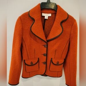 Petite Sophisticate Burnt Orange Blazer Size 0